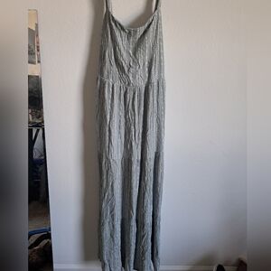 Altard State Maxi Boho dress Sage Green Spaghetti Strap Open Back Size Large